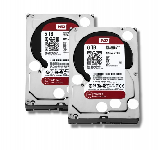 Die neuen WD Red mit 5 und 6 TByte (Bilder: WD)